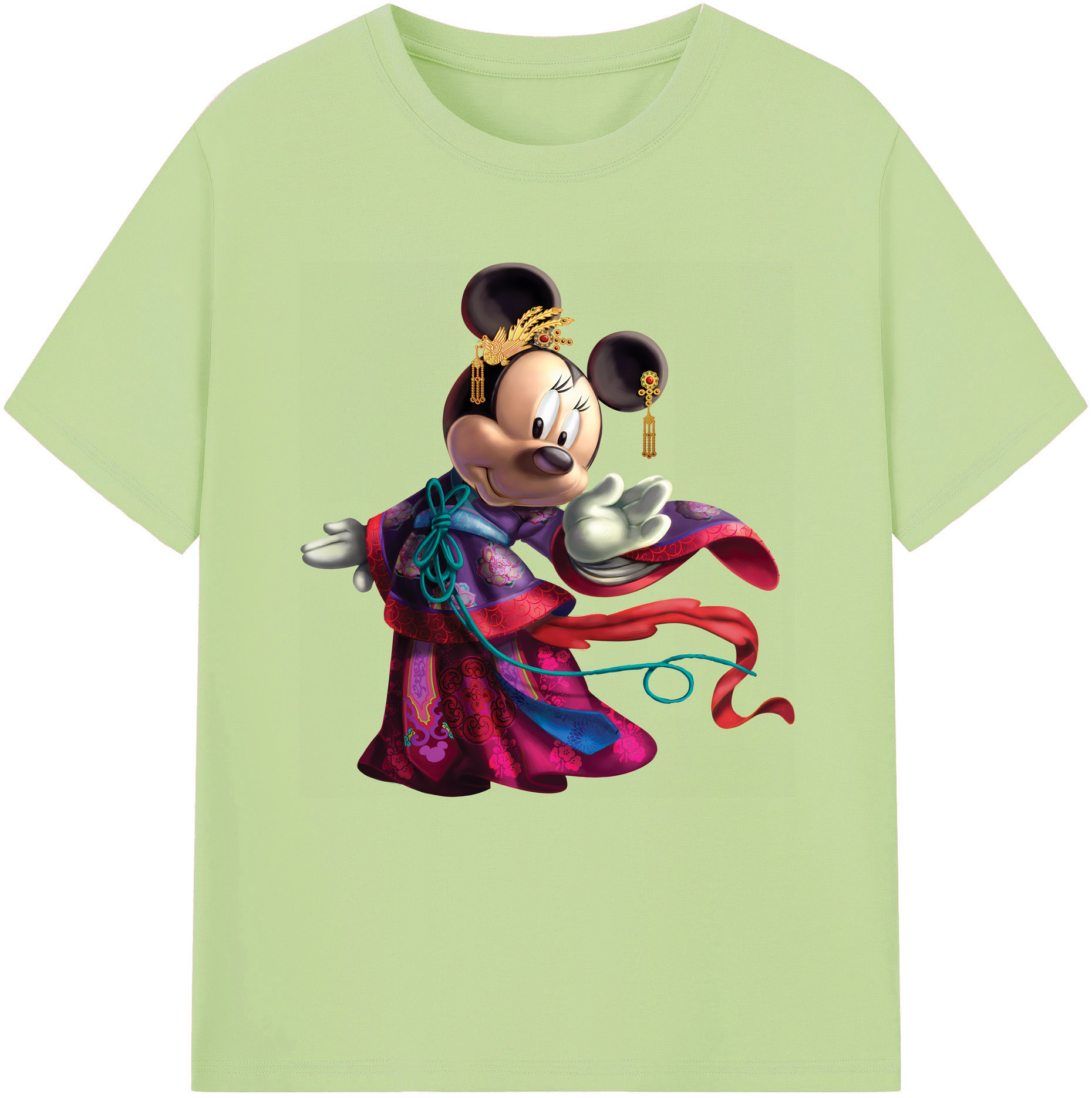 （画像用） ミッキーマウス Mickey Mouse 綿100％半袖Tシャツ（フロントプリント）